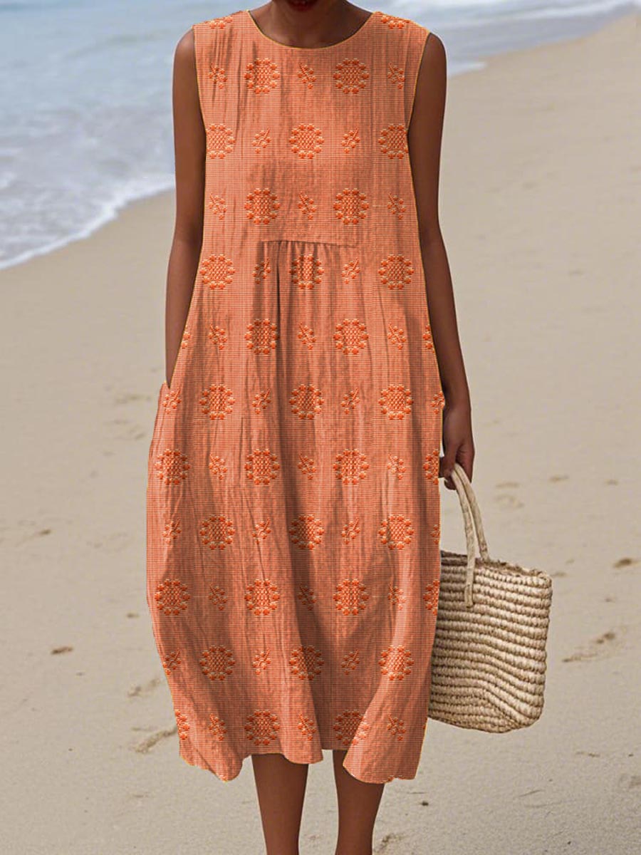 Leah - Lightweight Sleeveless Dress with Pockets