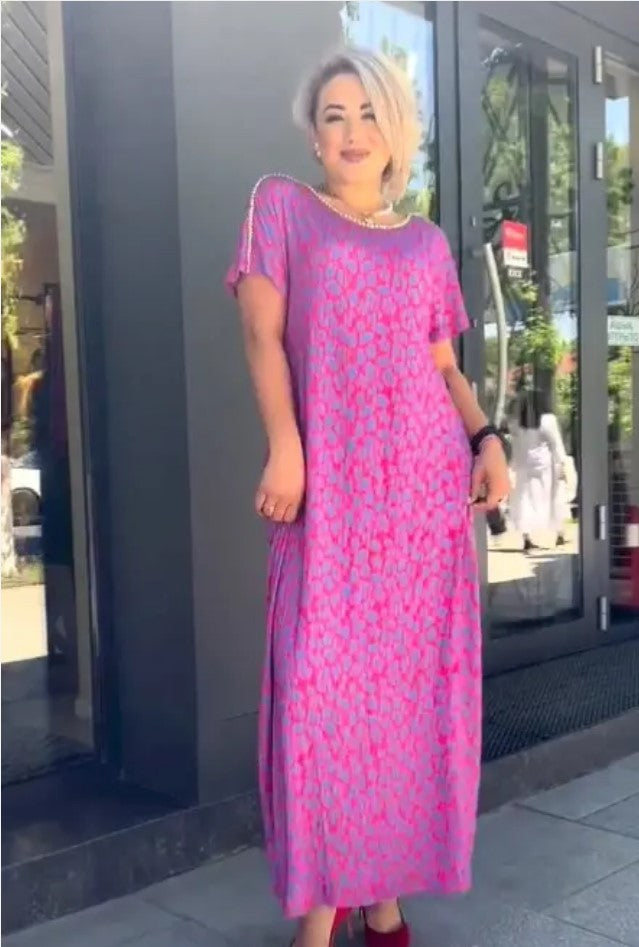 Ava - Spring Chic Printed Maxi Dress with Pockets
