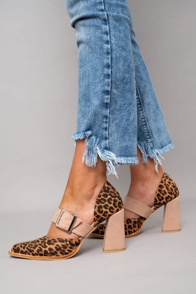 Avano™ - Elegant leopard-print suede sandals with stable heels and superior comfort