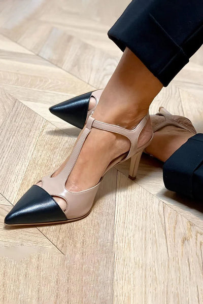 MIRELLA - Elegant Two-Tone Pointed Toe for a Sophisticated Style
