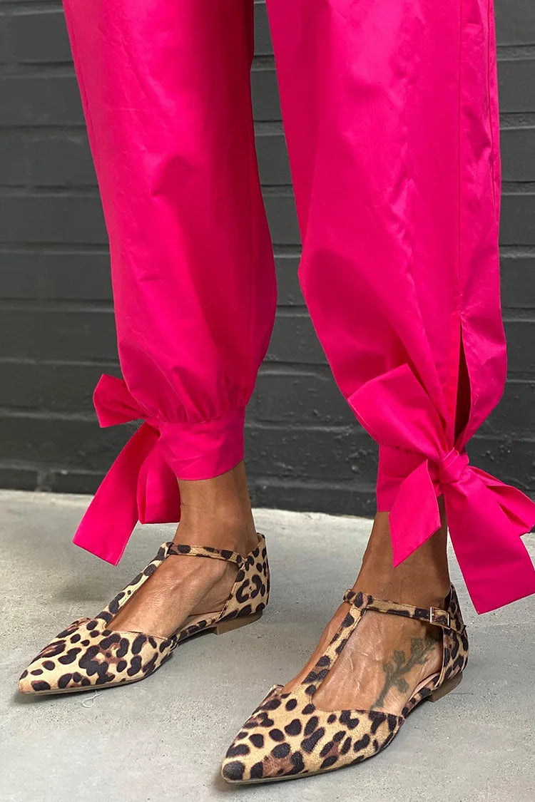 TAMARA - Elegant pointed-toe ballet flat with T-strap for a sophisticated style