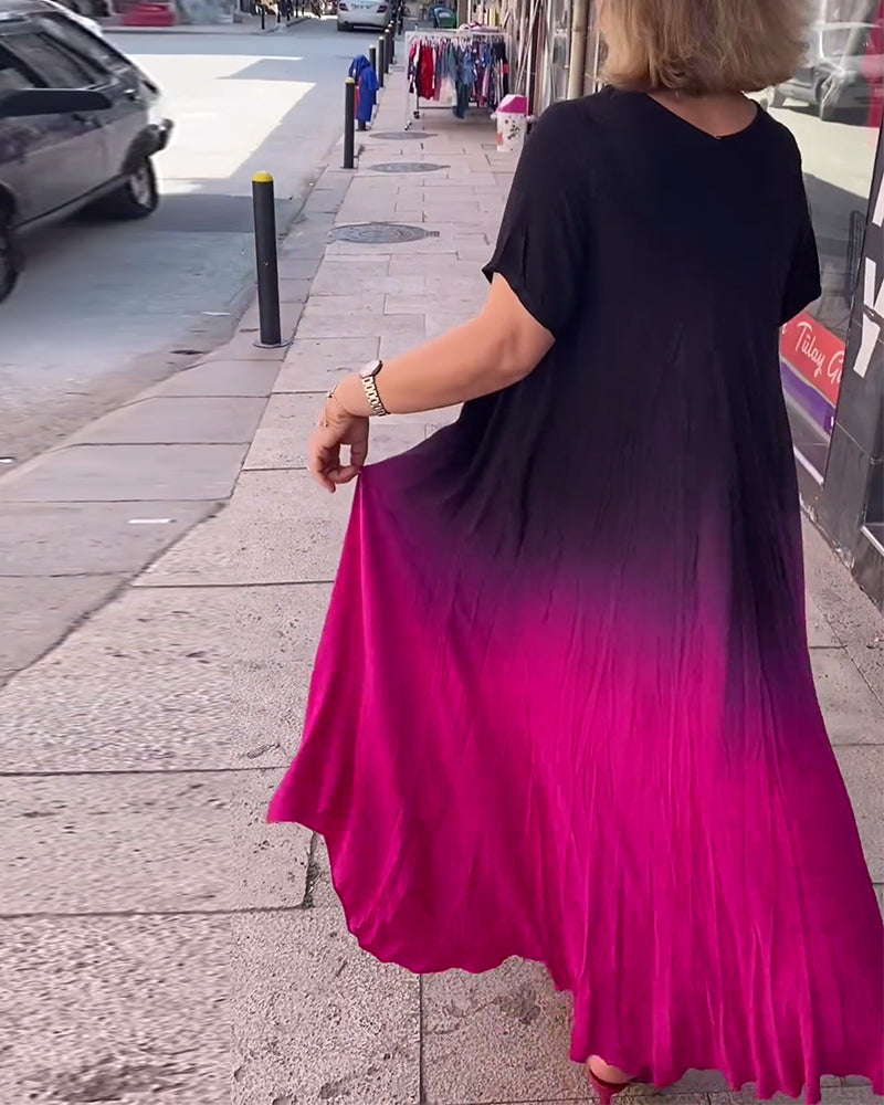 Tasha - Summer Gradient Flowy Maxi Dress