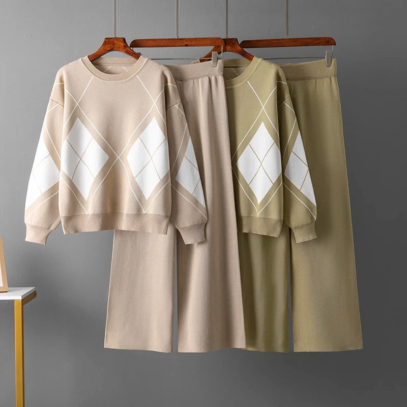Lisa - Knitted Warm Two Piece Sweater Set