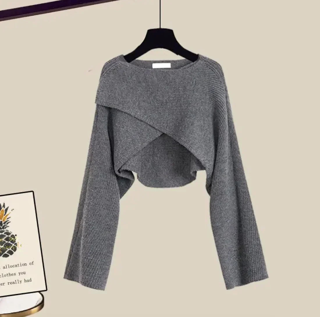 Tina - Cozy three-piece set made of soft fabric with long sleeves