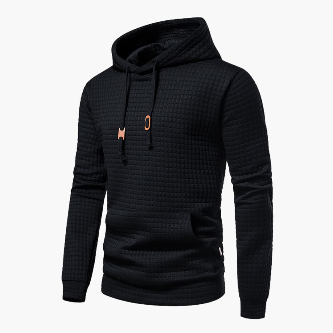 Trevor - Casual Fitted Waffle Fabric Hoodie For Men