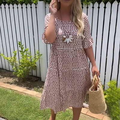 Autumn - Casual Chic Ruffle Sleeve Midi Dress