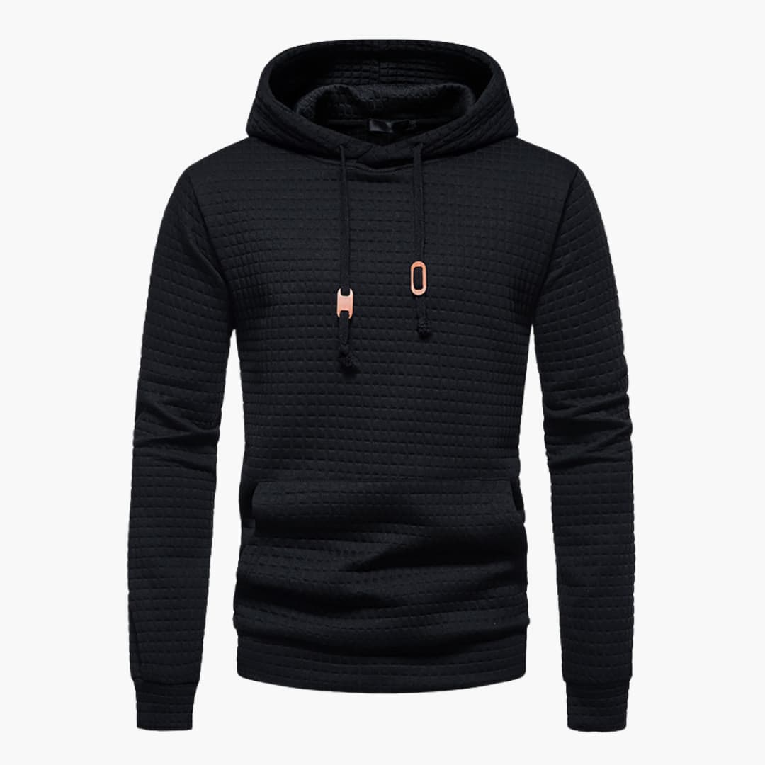 Trevor - Casual Fitted Waffle Fabric Hoodie For Men