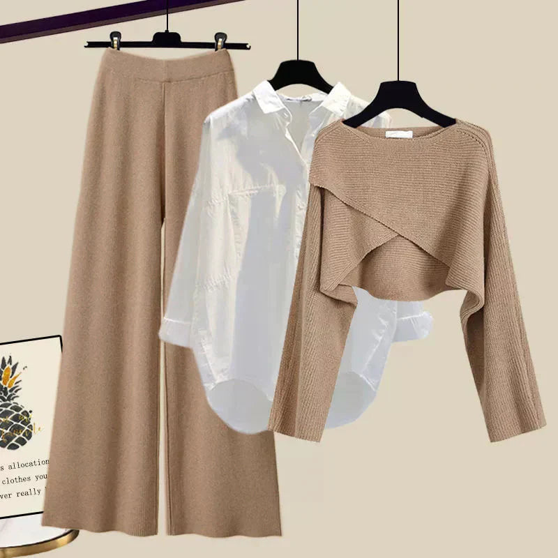 Tina - Cozy three-piece set made of soft fabric with long sleeves