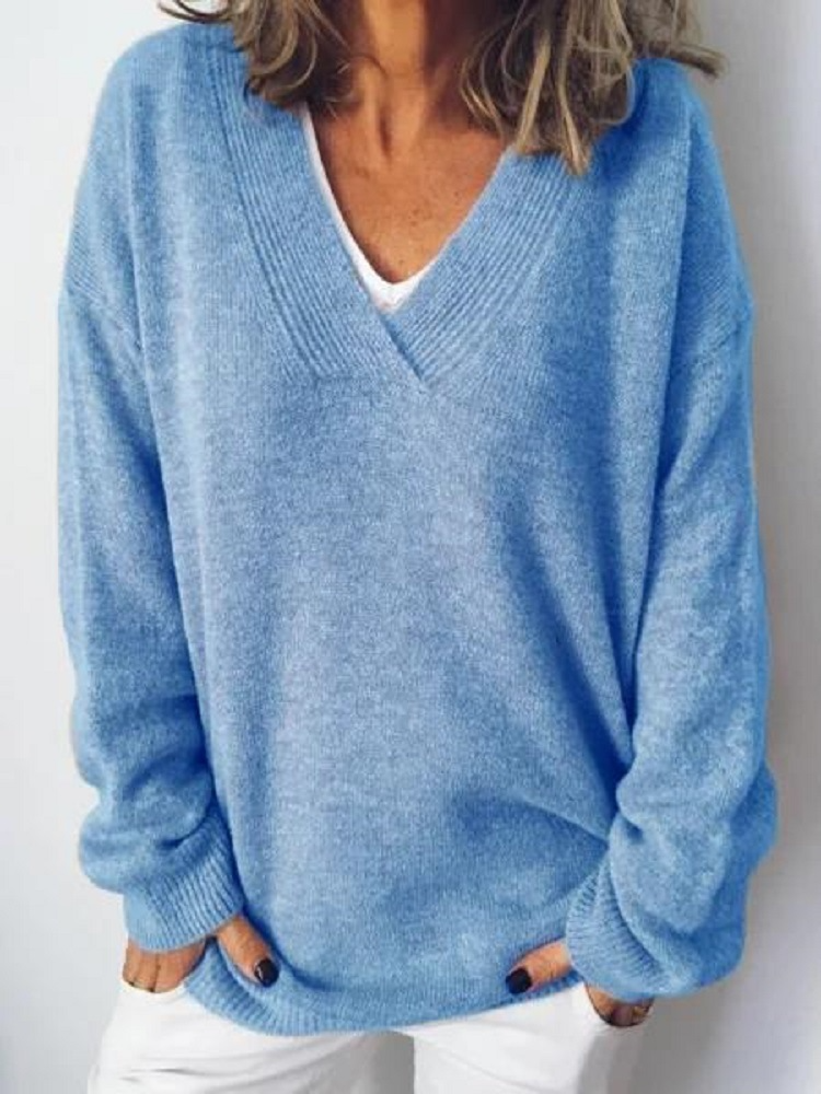 Monika - V-neck cashmere sweater