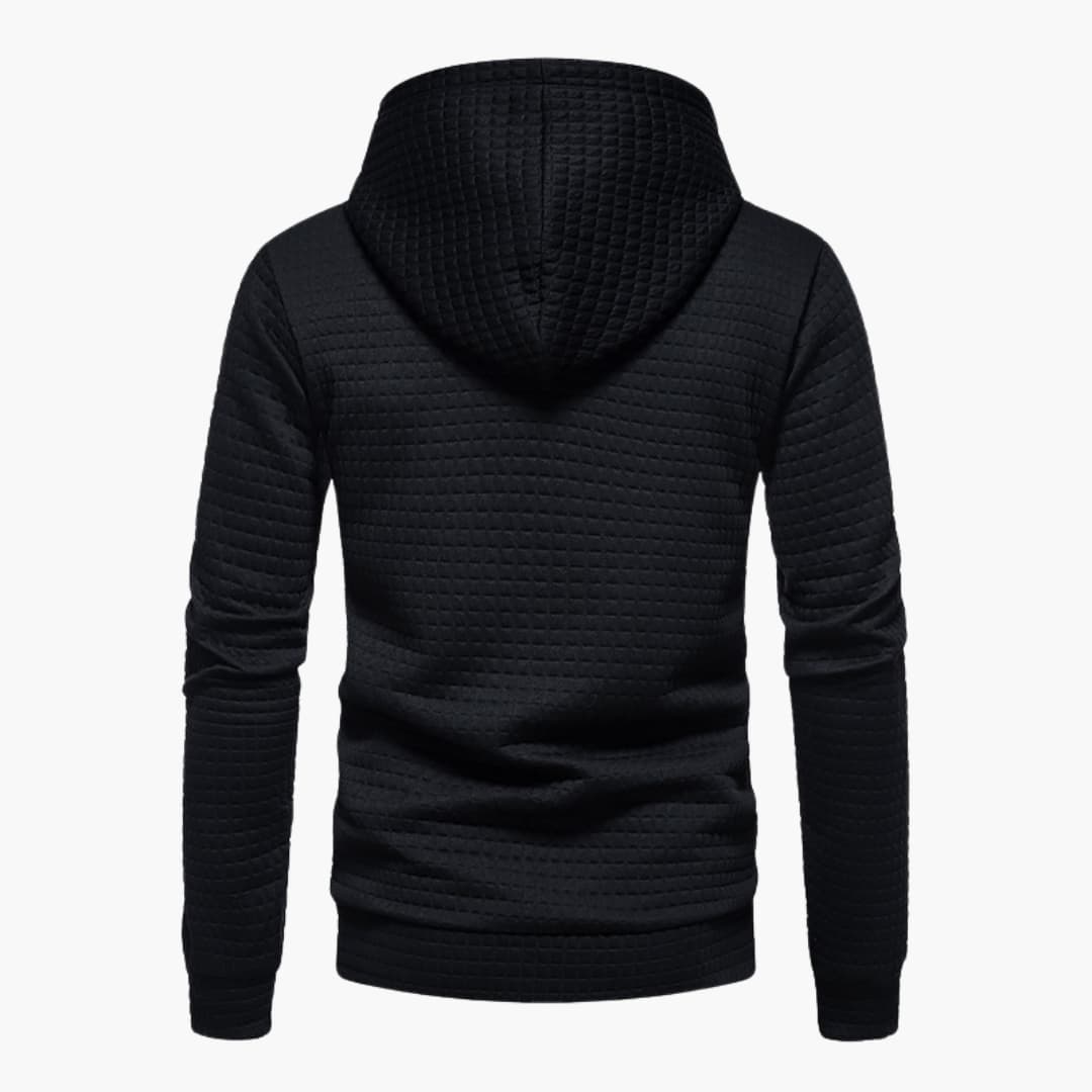 Trevor - Casual Fitted Waffle Fabric Hoodie For Men