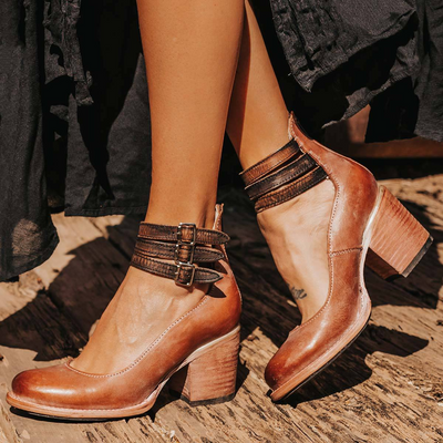 Ginevra™ - Multi-strap pumps with chunky heel