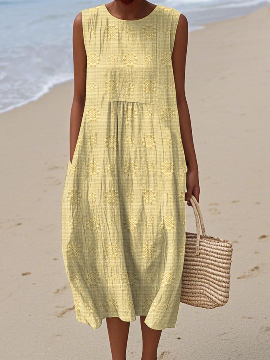 Leah - Lightweight Sleeveless Dress with Pockets