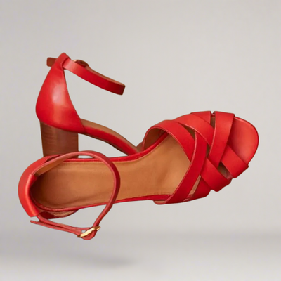 Amalfi - Handcrafted open sandal with wedge heel