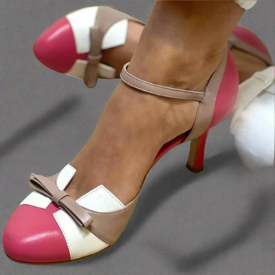 Bellarosa - Colorful sandals with bow and strap, round toe