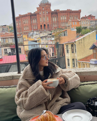 Penelope - Cozy teddy puffer jacket
