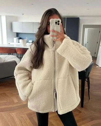 Penelope - Cozy teddy puffer jacket