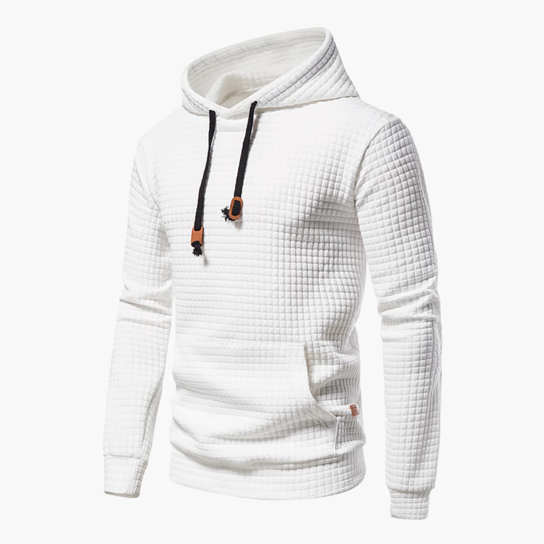 Trevor - Casual Fitted Waffle Fabric Hoodie For Men