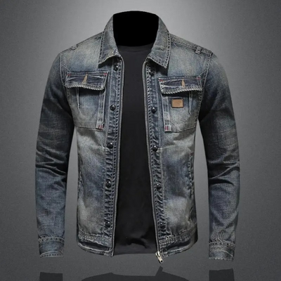 Evan - Washed Denim Jacket For Men