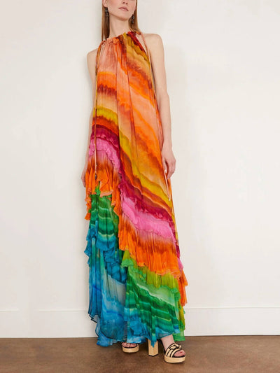 Tuesday - Flowy Ankle-Length Chiffon Dress