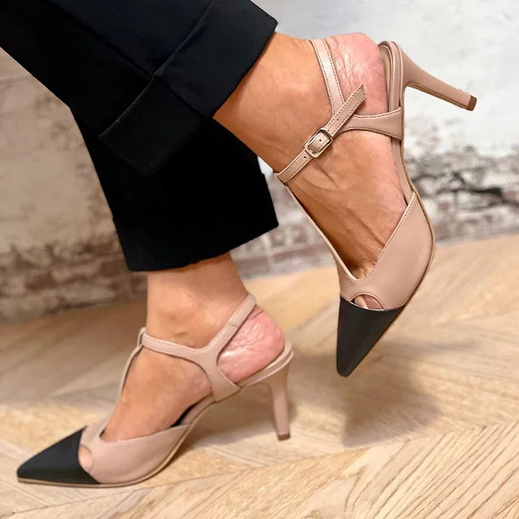 MIRELLA - Elegant Two-Tone Pointed Toe for a Sophisticated Style
