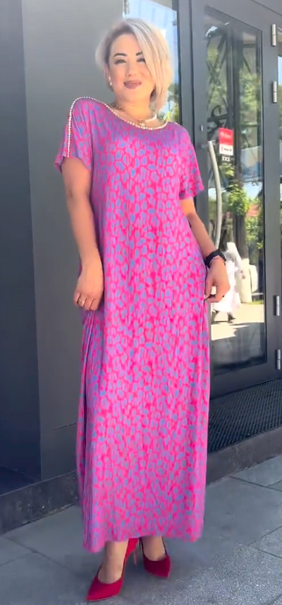 Ava - Spring Chic Printed Maxi Dress with Pockets