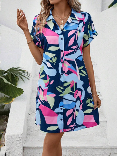 Harley - Effortlessly Chic Printed Shirt Dress