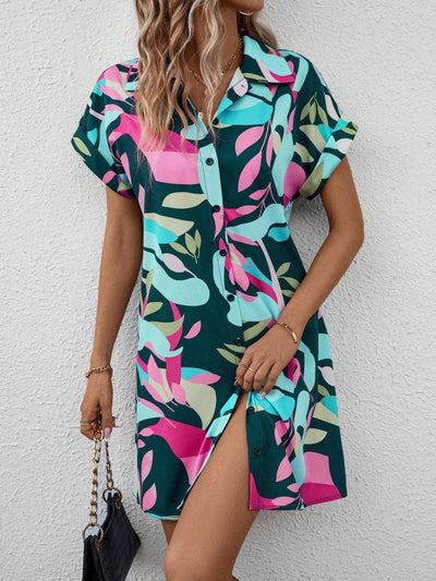Harley - Effortlessly Chic Printed Shirt Dress