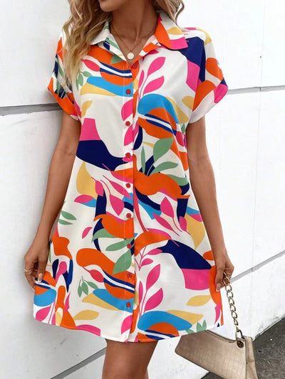 Harley - Effortlessly Chic Printed Shirt Dress