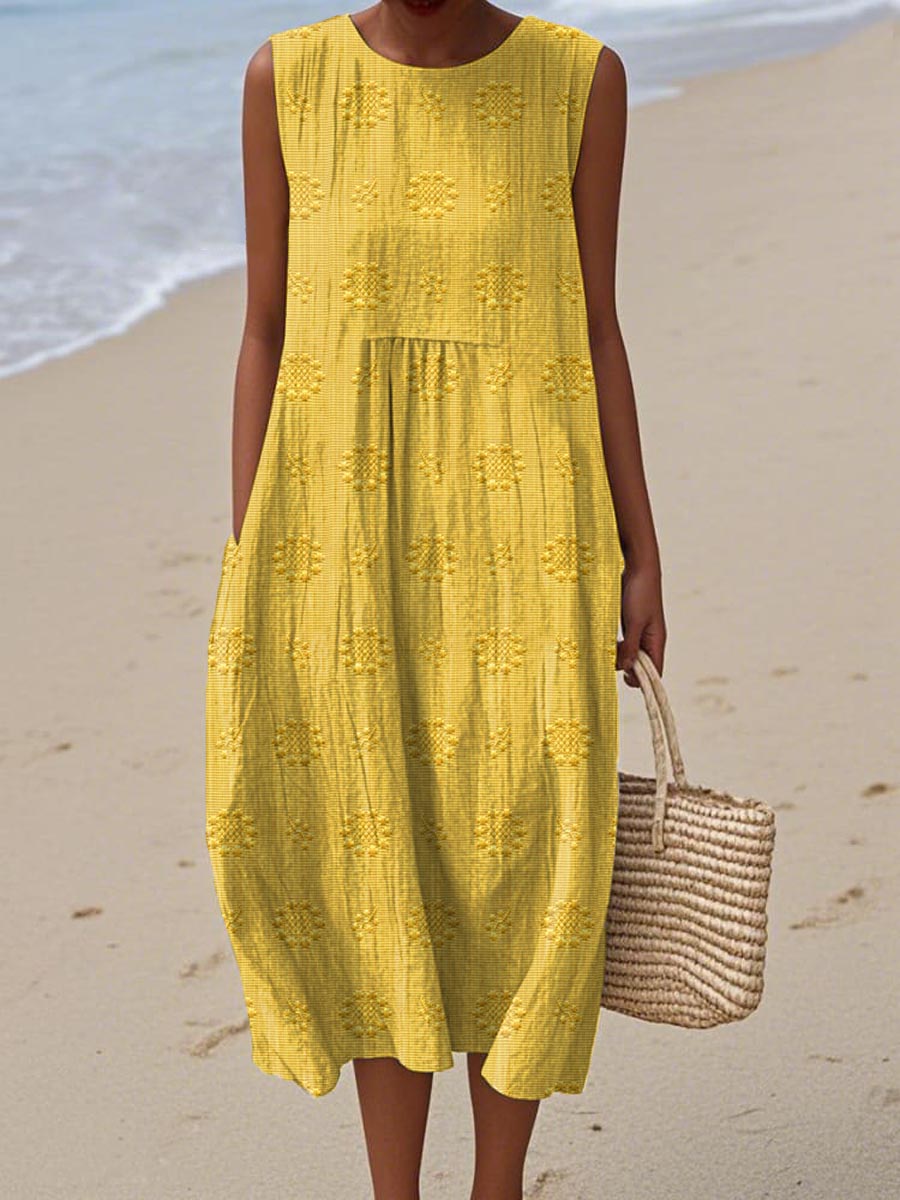 Leah - Lightweight Sleeveless Dress with Pockets