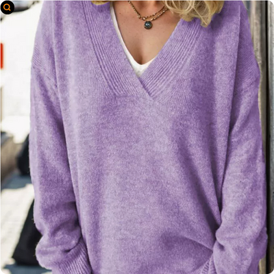 Monika - V-neck cashmere sweater