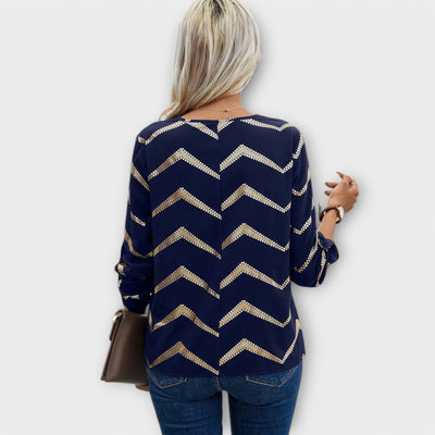 Emma – Timeless Chic Blouse with Half Zip