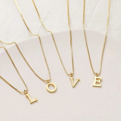 Necklace with initials from love letters