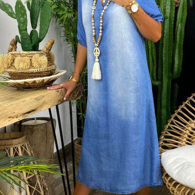 Ilse™ - SUMMER V-NECK DENIM DRESS