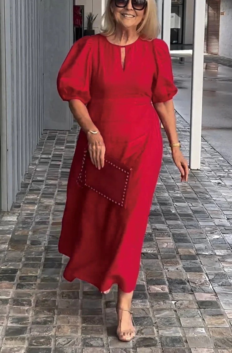 Frances - Chic Bubble Sleeve Loose Dress