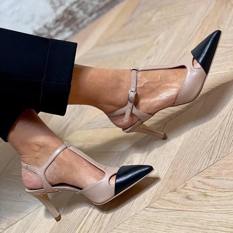 MIRELLA - Elegant Two-Tone Pointed Toe for a Sophisticated Style