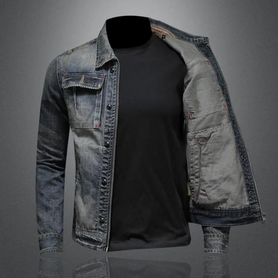 Evan - Washed Denim Jacket For Men