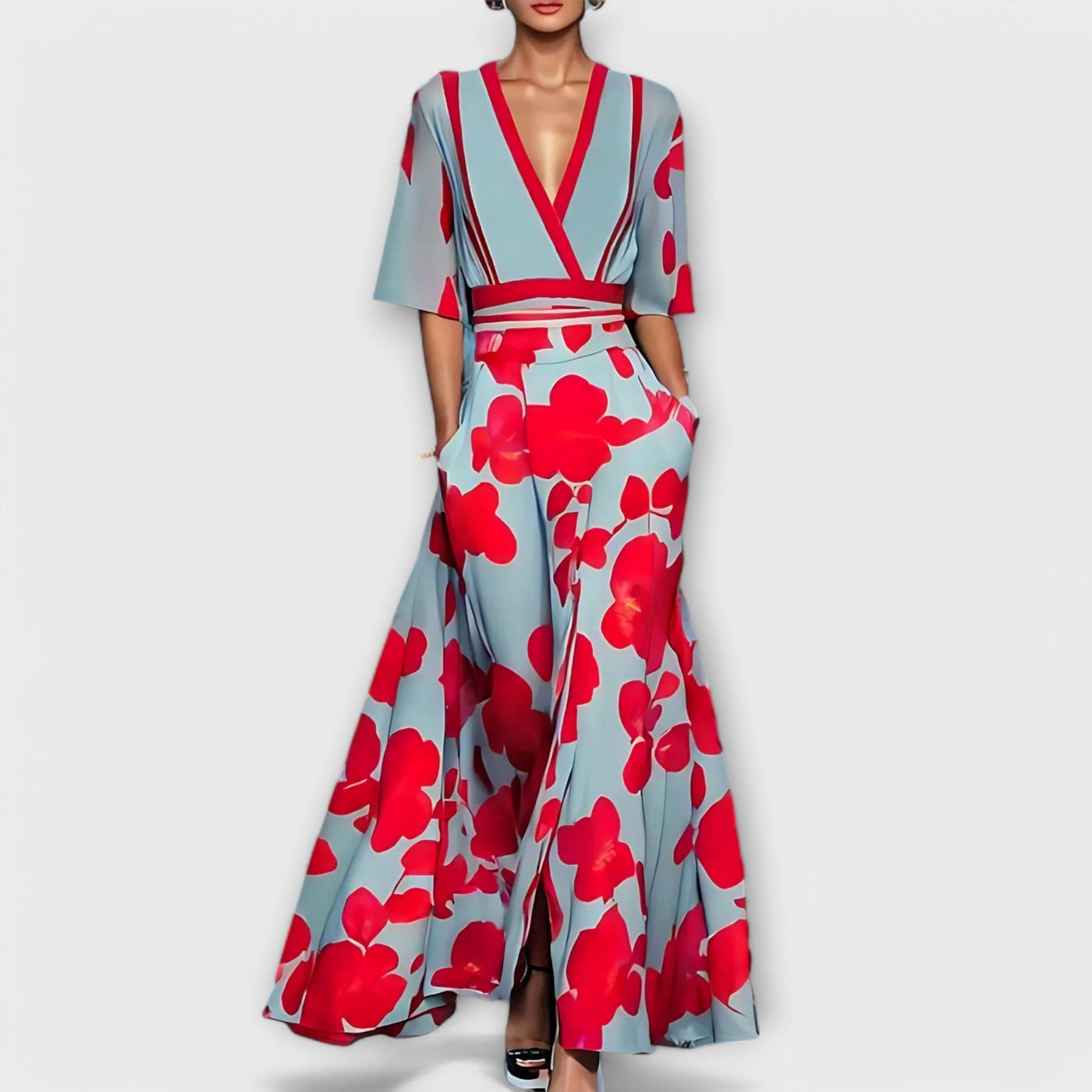 Vittoria™ - Elegant Floral Sheath Dress