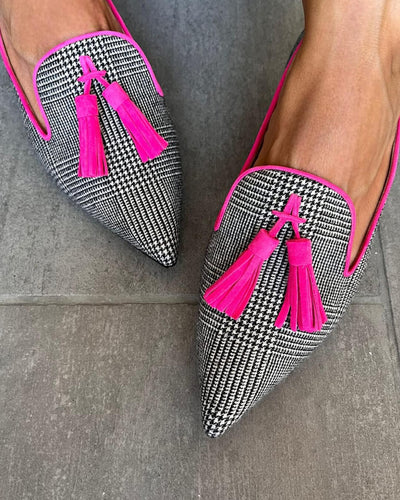 NADINE - Elegant pointed loafers with comfortable tassel