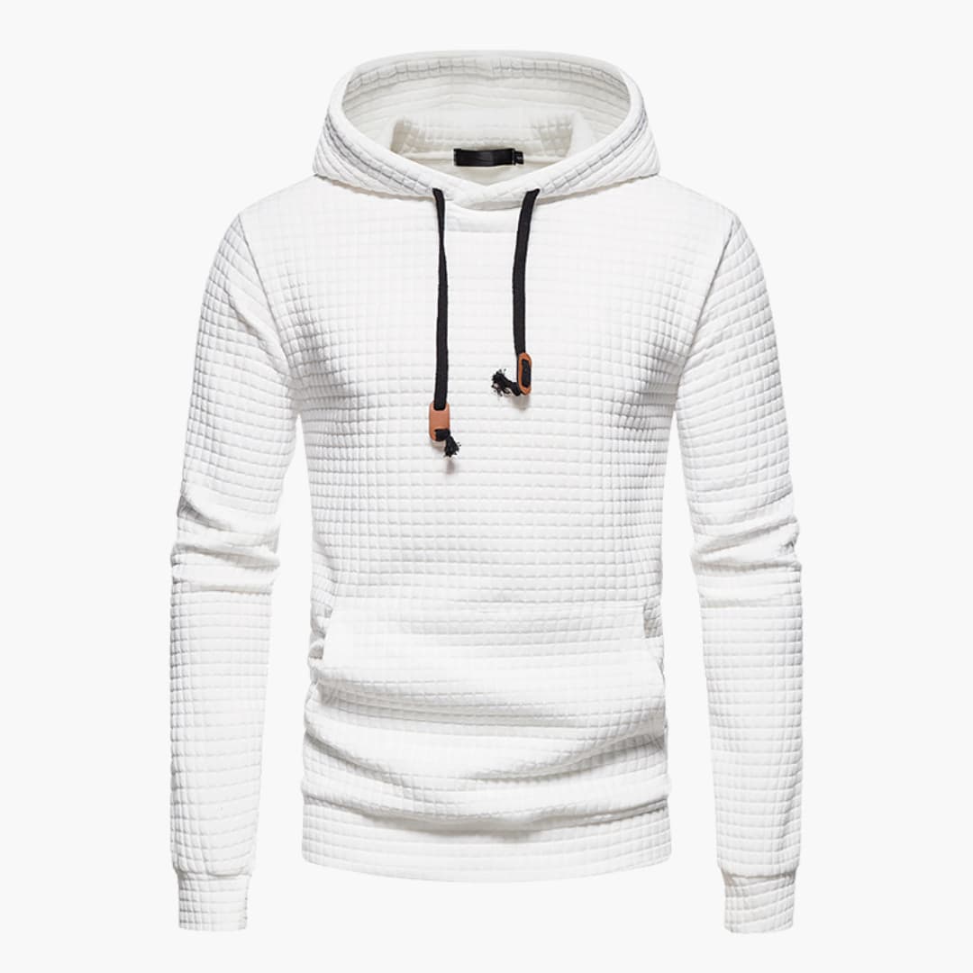 Trevor - Casual Fitted Waffle Fabric Hoodie For Men