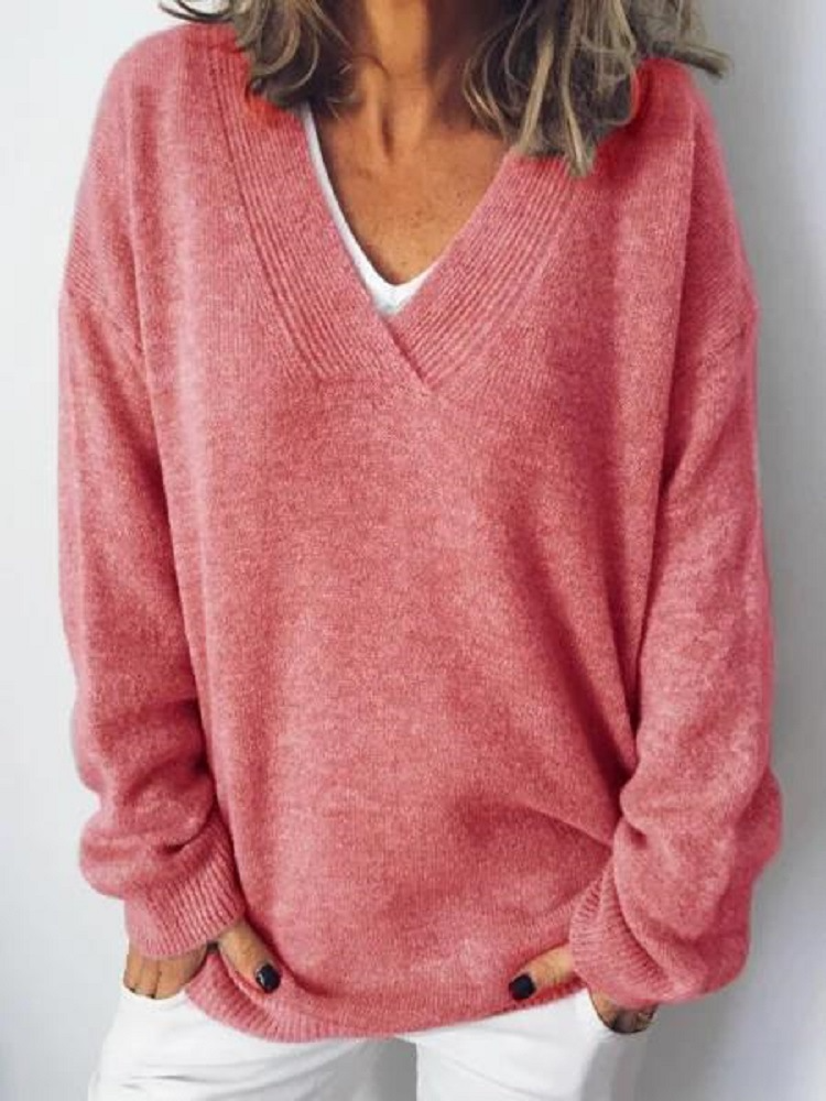 Monika - V-neck cashmere sweater