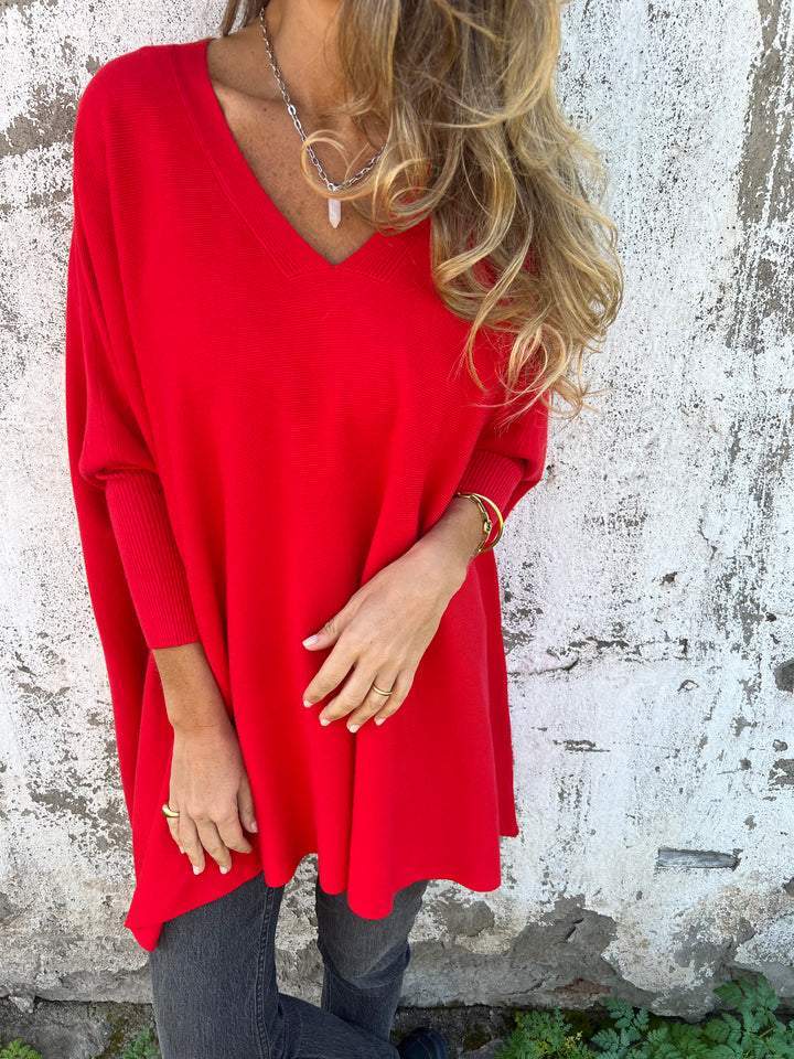 Aurora - Comfortable V-neck Long Sleeve Knitted Sweater