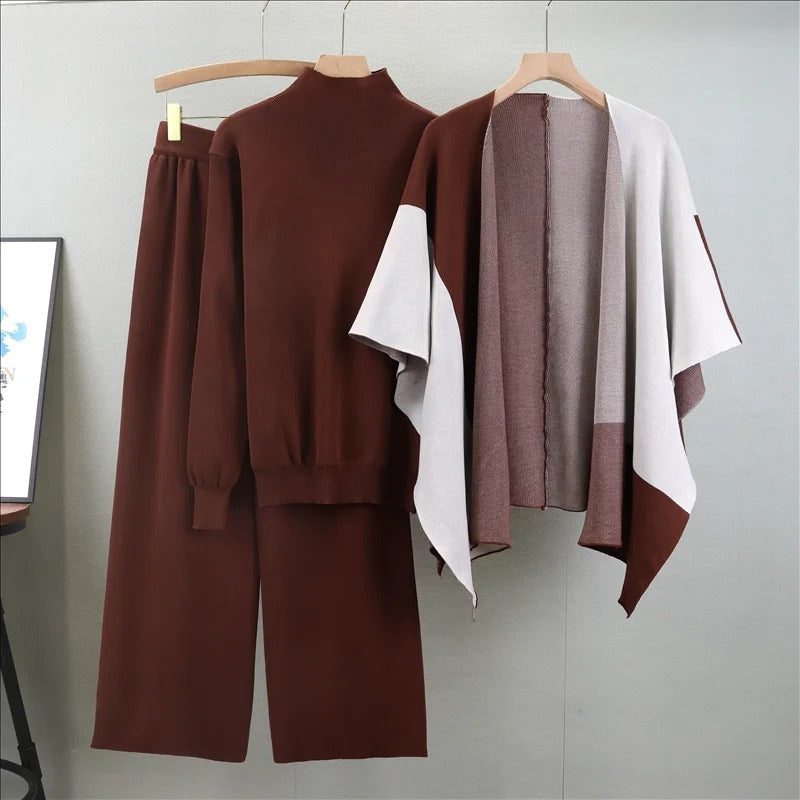 Ivy - Elegant Knitted Three Piece Suit