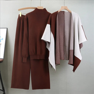 Ivy - Elegant Knitted Three Piece Suit