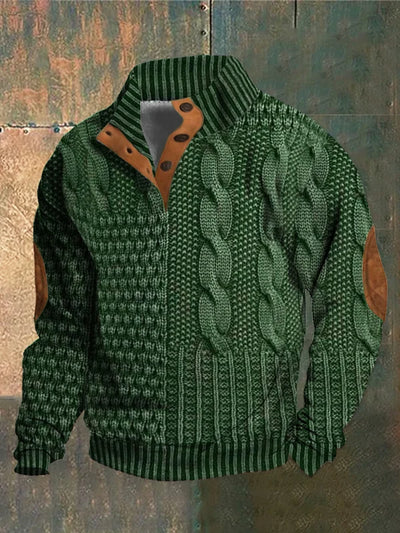 Shaun - Patterned Cozy Knit Sweater For Men