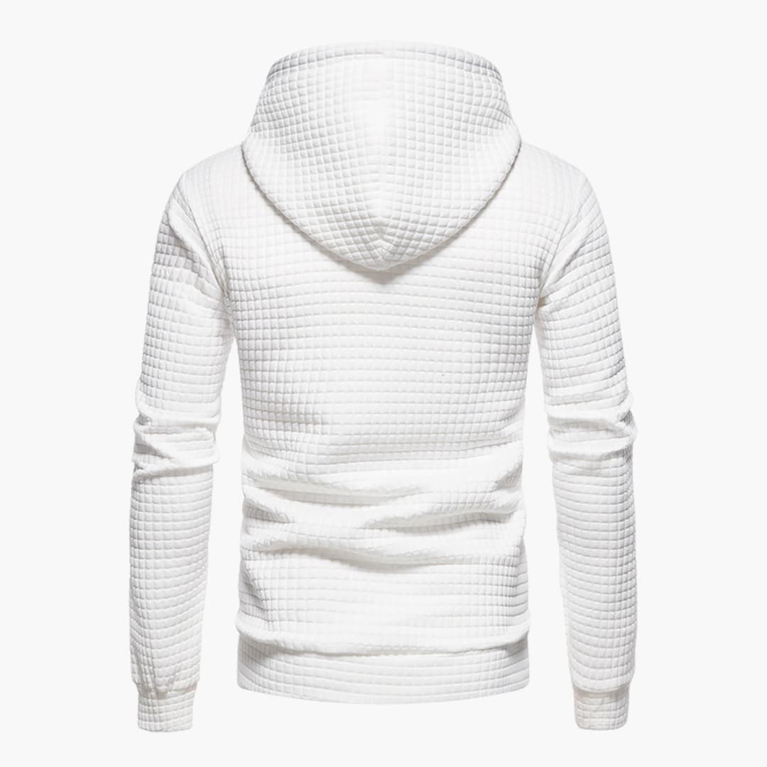 Trevor - Casual Fitted Waffle Fabric Hoodie For Men
