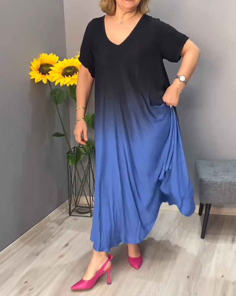 Tasha - Summer Gradient Flowy Maxi Dress