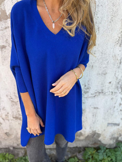 Aurora - Comfortable V-neck Long Sleeve Knitted Sweater