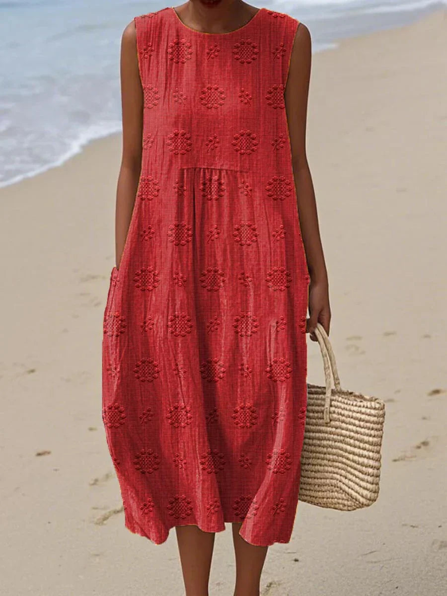 Leah - Lightweight Sleeveless Dress with Pockets