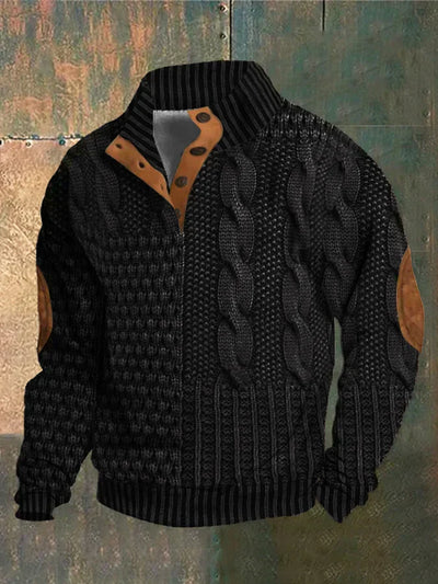Shaun - Patterned Cozy Knit Sweater For Men