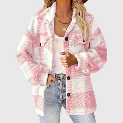 Selina – Chic checkered button-down jacket